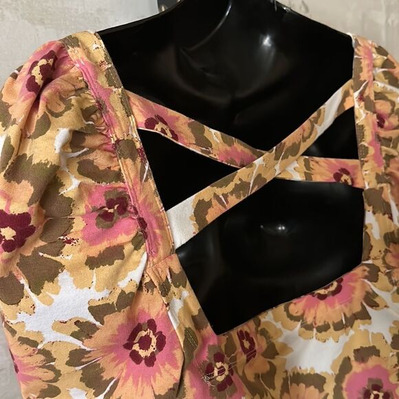 FREE People Movement Give Me More Top Criss Cross Back Spring Summer Top Lg NWT - Picture 4 of 15